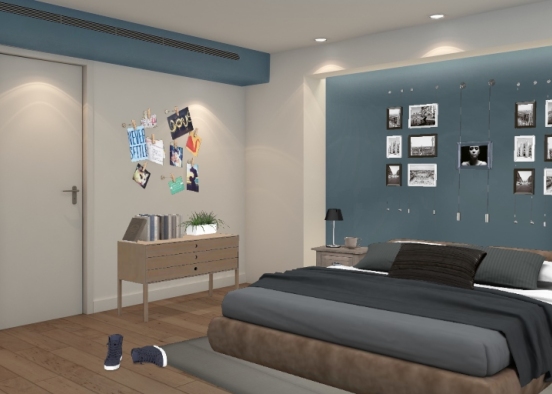 Teen Boys Bedroom  Design Rendering