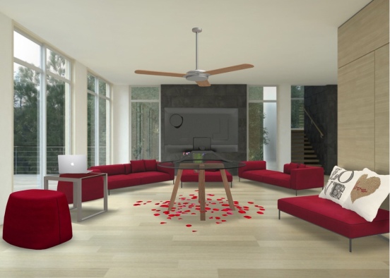 Holiday room #valentines day Design Rendering