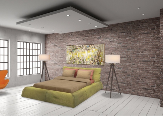 modern Bedroom  Design Rendering