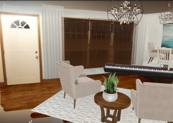 Her livingroom Design Rendering