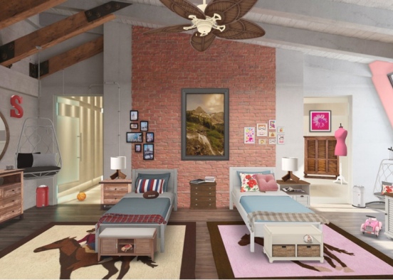 Western Teenage Roomies 🐎🐎🐎 Design Rendering