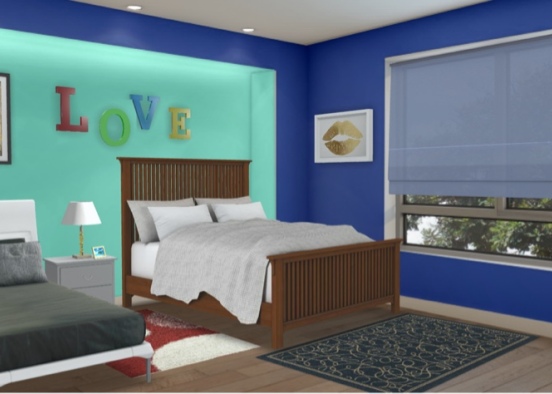 this room is blue theme!!! 😁 Design Rendering