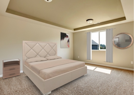 simple teen bedroom  Design Rendering