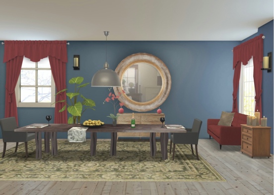 Cosy dining room Design Rendering