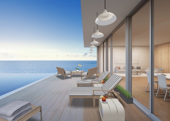 relaxing beach house  Design Rendering