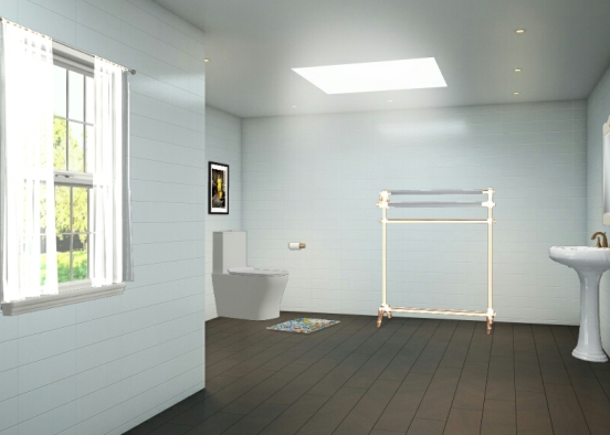Holiday home toilet room  Design Rendering