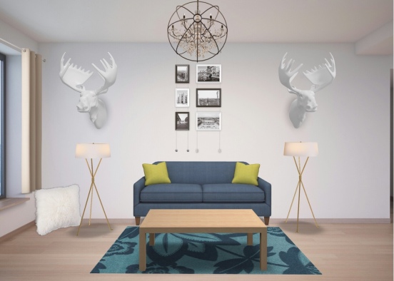 Apple living room Design Rendering