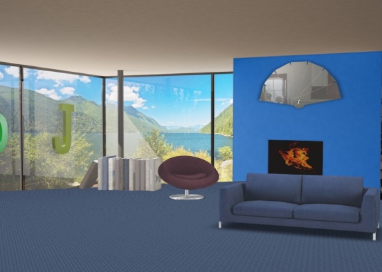 my living room  Design Rendering