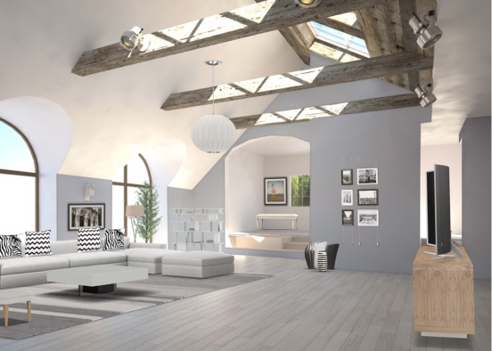 contemporary Livingroom  Design Rendering