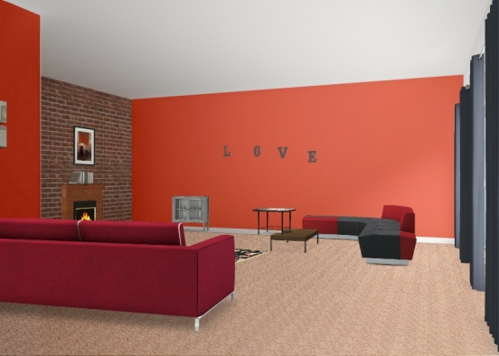 Living room 1 Design Rendering