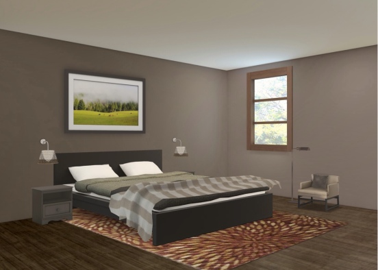 Brown Room Design Rendering