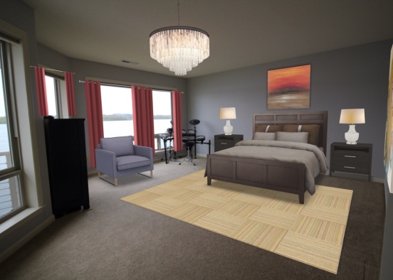 Large guest bedroom Design Rendering