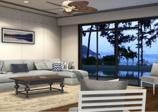 Hawaii living room Design Rendering