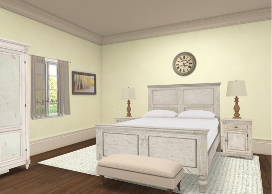 Country bedroom Design Rendering