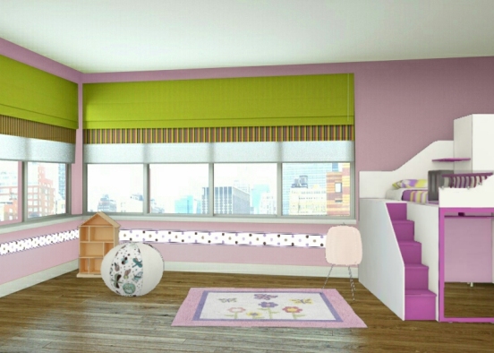 Habitación para niñas Design Rendering