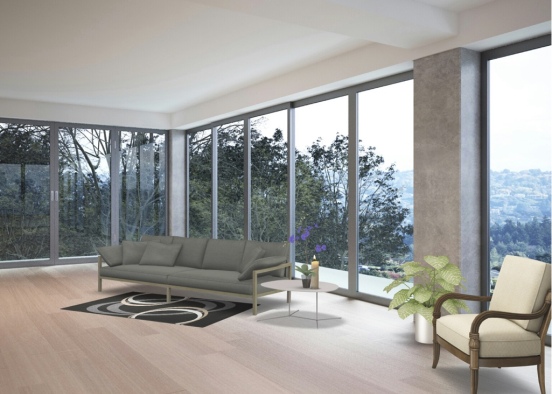 Moutain living room Design Rendering