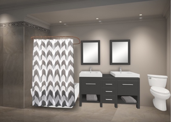 Modern Bathroom Design Rendering
