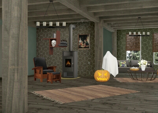 #halloweencontes #homestyler #livingroom #halloween #like #follow #black #brown  Design Rendering
