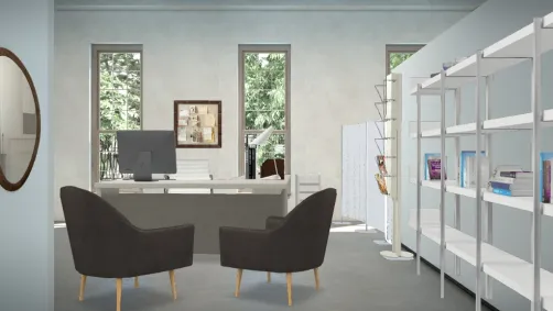 Un beau bureau de travail moderne 
