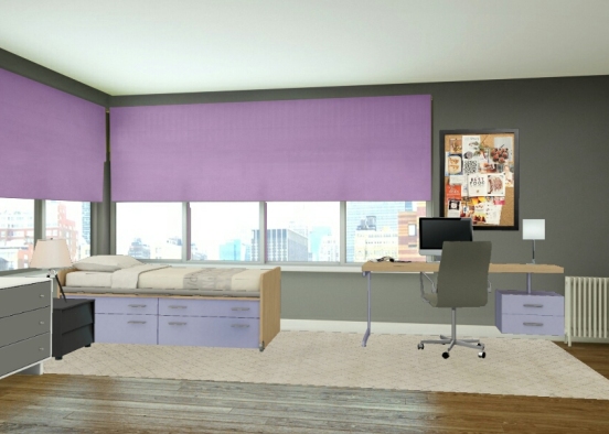 Chambre fille Design Rendering