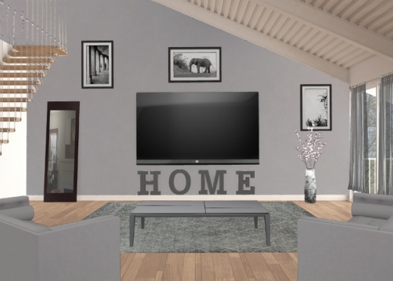 Loving Living Room Design Rendering