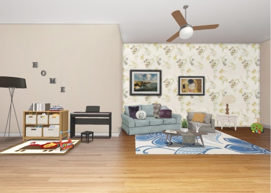 The living room Design Rendering