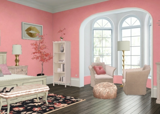 Rose pink room Design Rendering