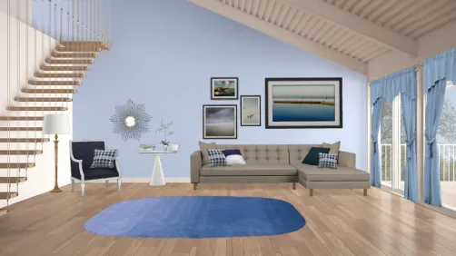 Blue living room