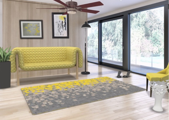 yellow room Design Rendering
