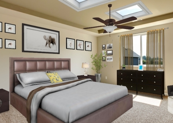 Pleasant bedroom Design Rendering