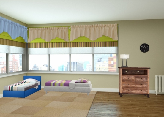 Kids guest room  Design Rendering