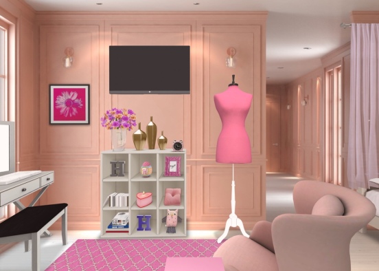 pink princess room!!!!! Design Rendering