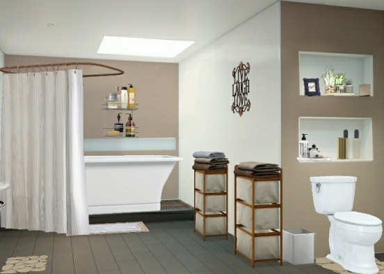 Calm bathroom Design Rendering