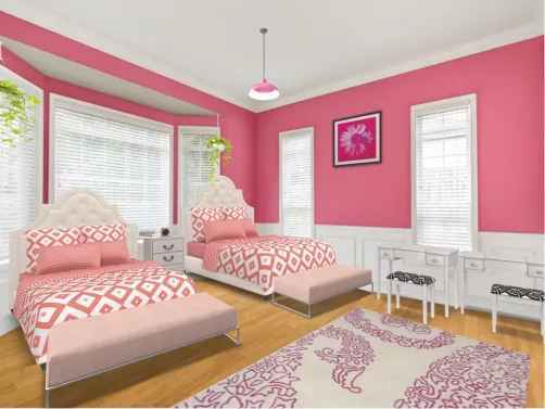 twin girls room