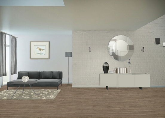 Small living room for couples Design Rendering