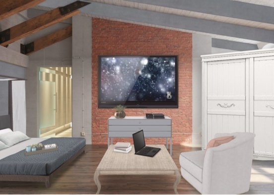 Loft Bedroom  Design Rendering