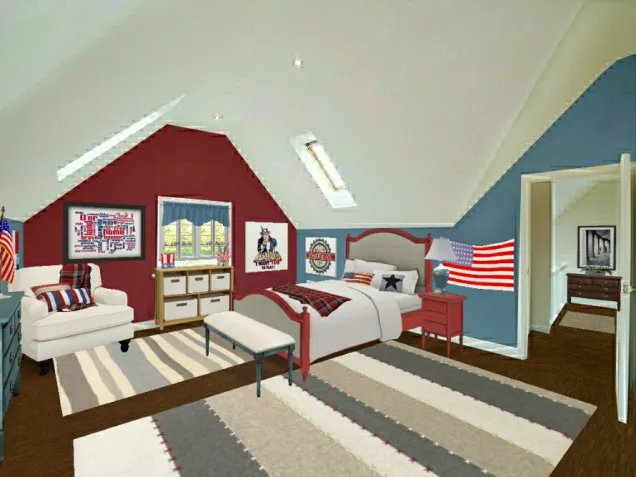 Patriotic Bedroom. 