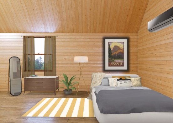 lake house cabin bedroom💧☁️✨🌿🌲 Design Rendering
