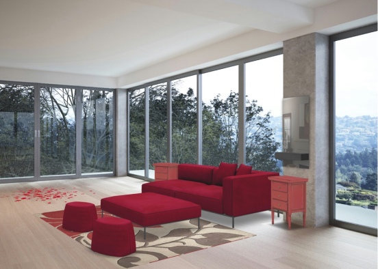 Valentine’s living room  Design Rendering
