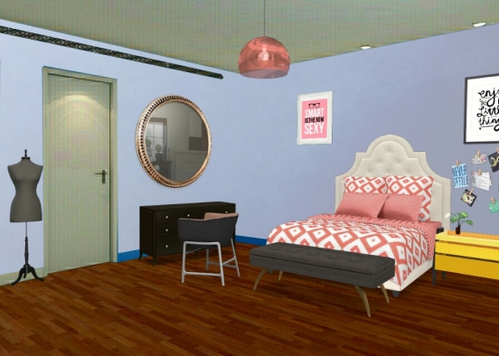 Teenage girl room Design Rendering