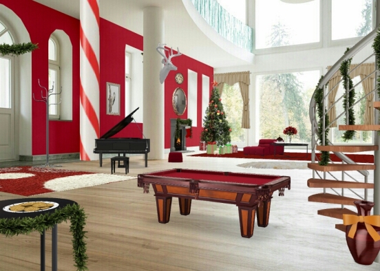 Christmas  living  room Design Rendering
