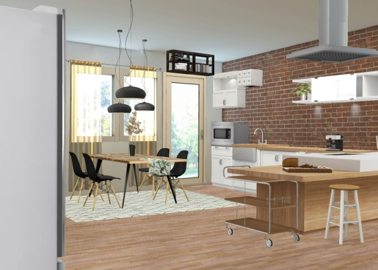 Cocina casita amor 🐼 Design Rendering