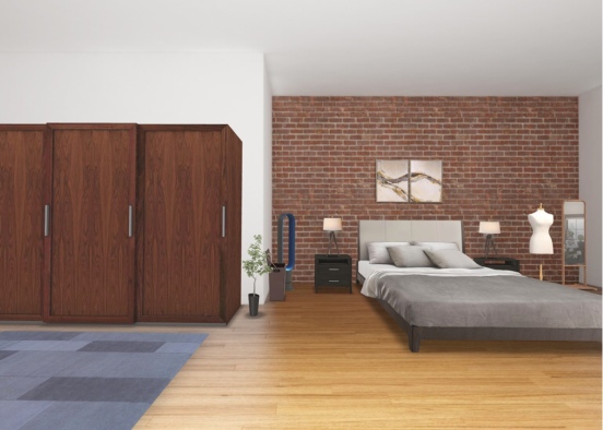 New York Bedroom Design Rendering