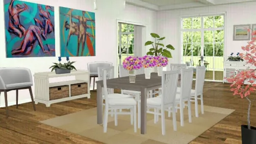 Comedor en blanco