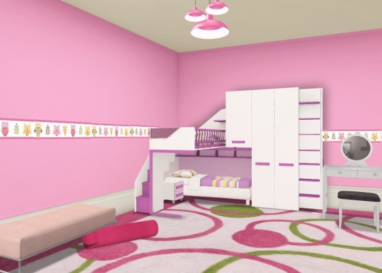 pink szoba Design Rendering