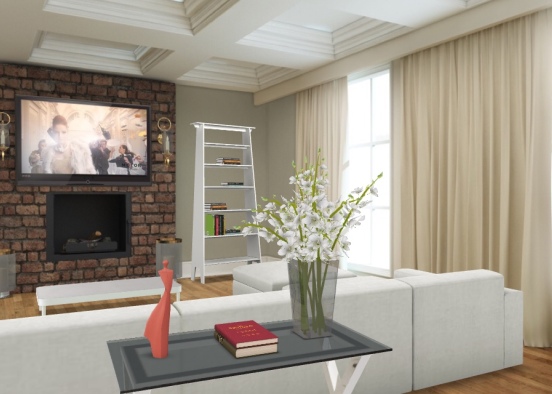 Chill but elegant living area Design Rendering