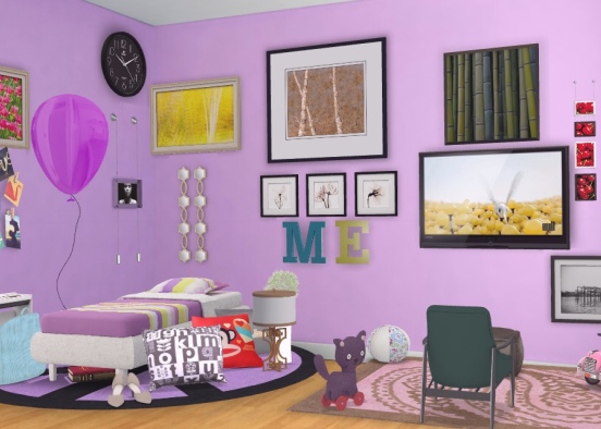 A kids dream bedroom (girls) Design Rendering