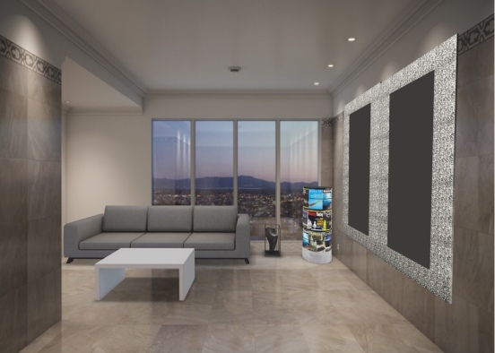 Colege apartment living room Design Rendering