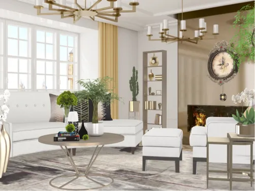 Gold Living Room