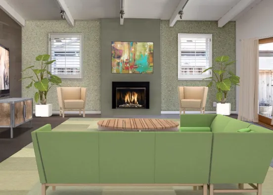 cozy little living room Design Rendering